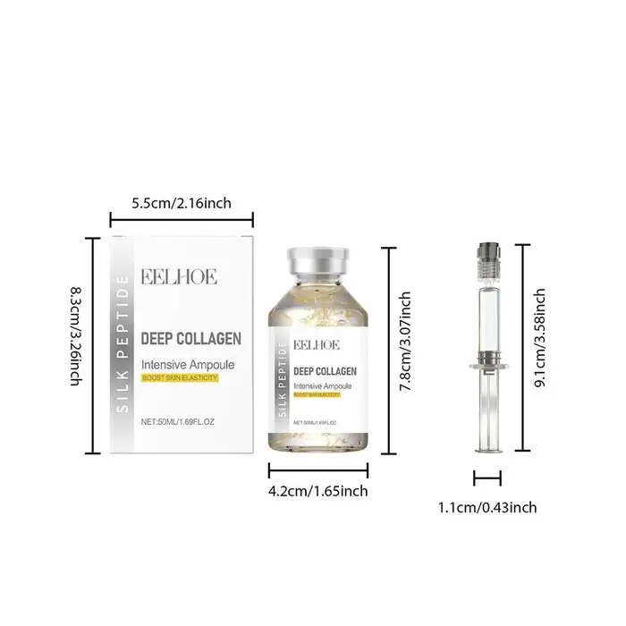 Ampoule faciale au collagène et aux peptides de soie