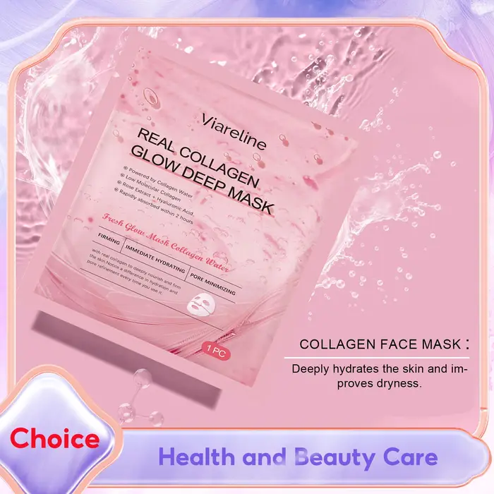 Masque facial hydratant au collagène