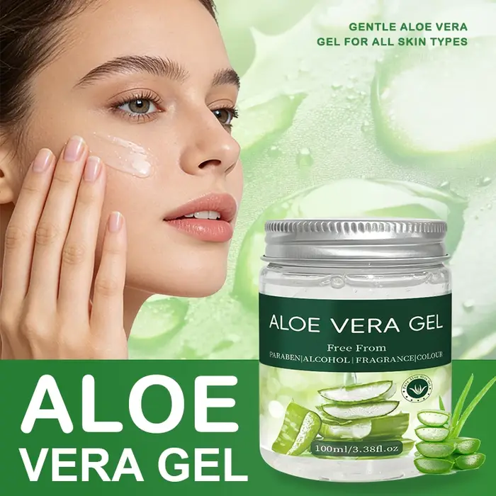 YUVK-Gel d'aloe vera-sans alcool et doux-hydratant quotidien-100ml