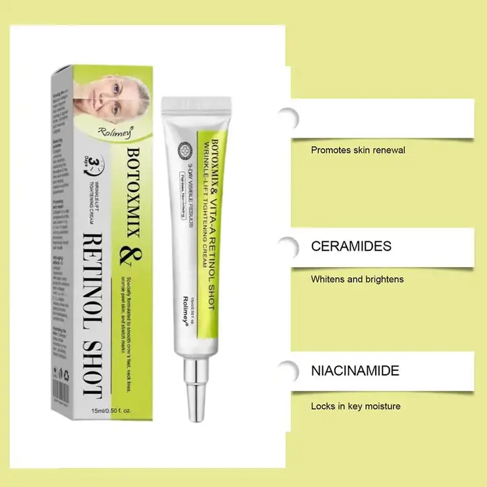 Crème anti-âge au rétinol pour femmes - Crème de nuit raffermissante