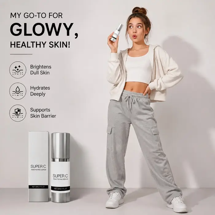 Sérum à la vitamine C pénétrant, raffermissant, resserrant les pores, hydratant, lissant la peau, pour un teint uniforme, soin du visage quotidien à domicile, essence pour le soin de la peau