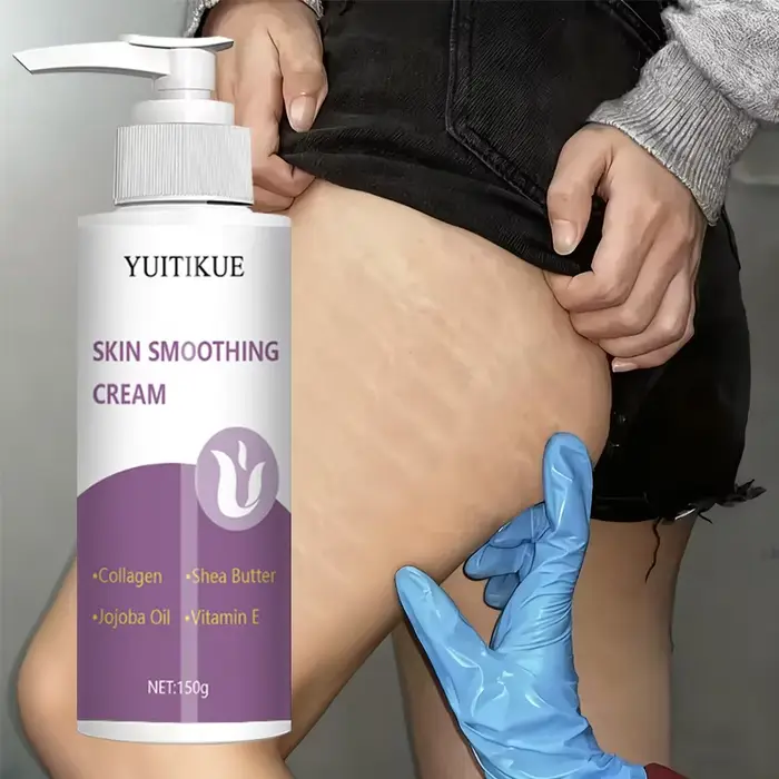 Crème lissante pour la peau au collagène et au beurre de karité 150g - Formule à absorption rapide n