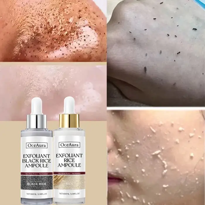 Sérum Exfoliant au Riz Blanc et Noir – Peeling Visage Hydratant