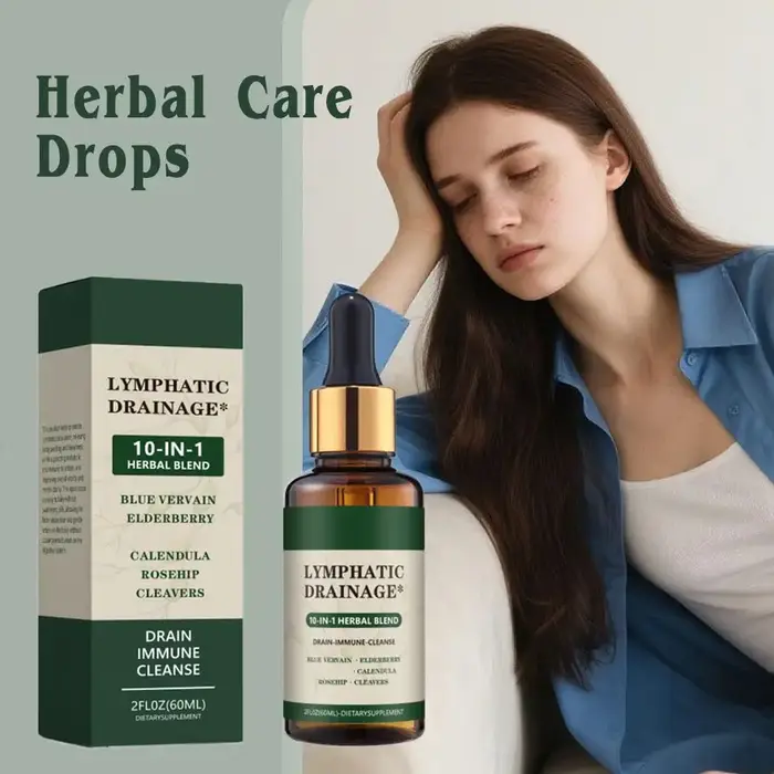 Teinture à base de plantes pour drainage lymphatique 10 en 1
