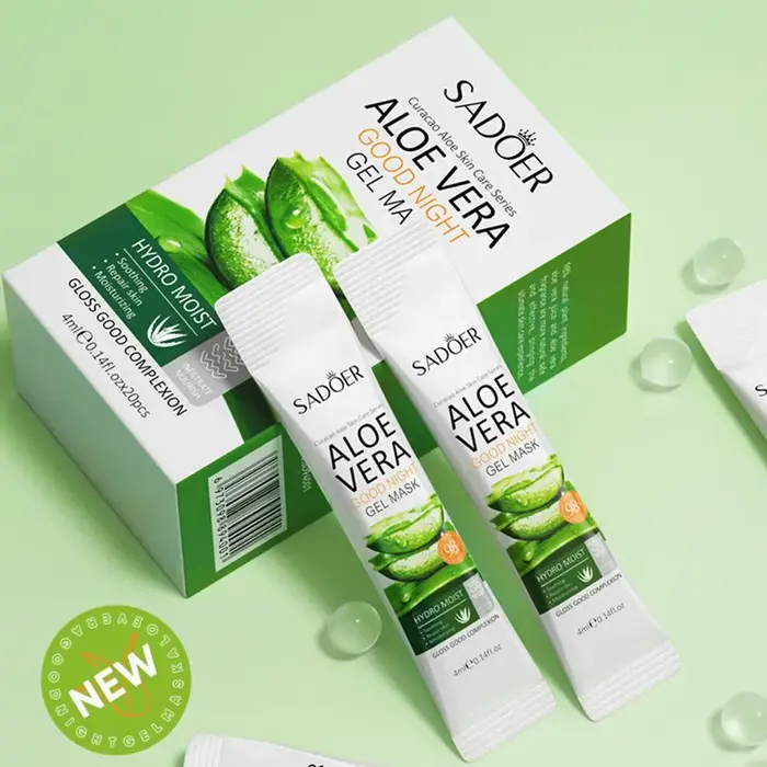 Masque facial hydratant à l'aloe vera pour le sommeil