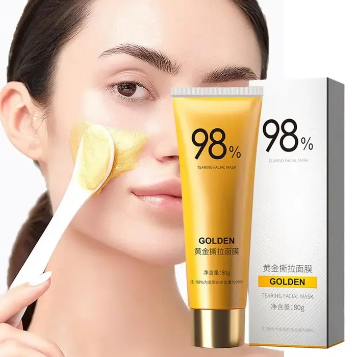 Masque Facial décollable doré