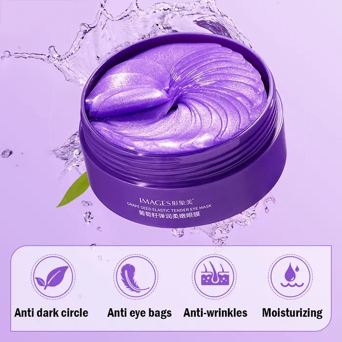 Masque pour les yeux au collagène hydratant à la grappe
