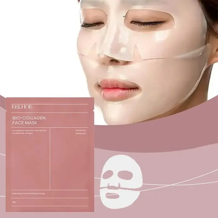 Masque Visage au Collagène Profond Hydro-Gel Hydratant Nuit pour Raffermissement de la Peau Effet
