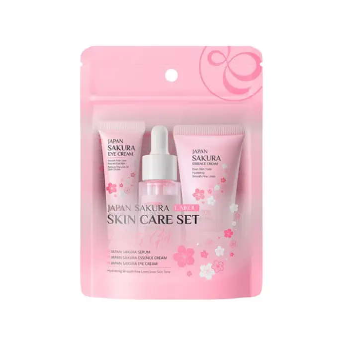 Ensembles de soins de la peau Sakura, crème pour le visage, sérum, toner, nettoyant pour le visage, 