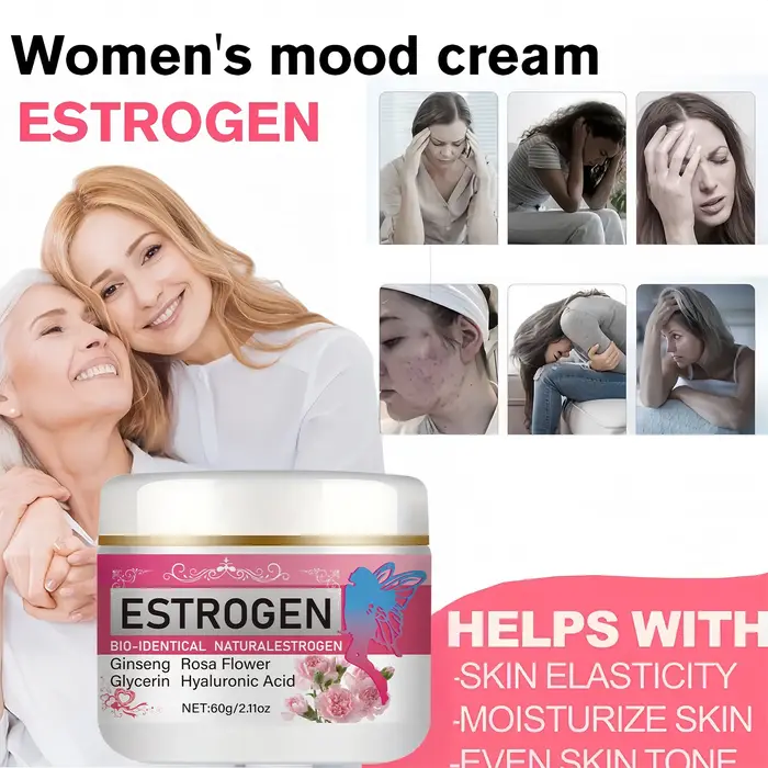 Crème d'entretien émotionnel à l'œstrogène - Formule sans alcool, convient à tous les types de peau, hydratante, parfum frais, produit de soin pour la peau des femmes