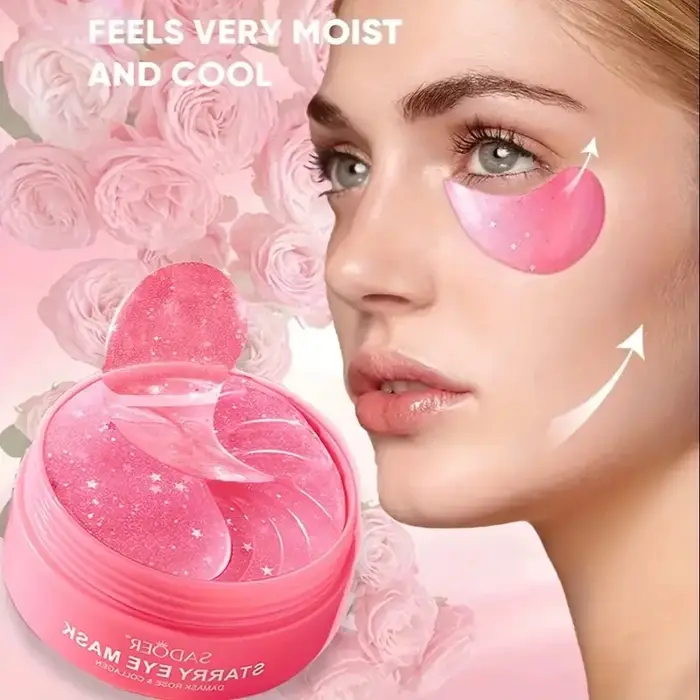 Le masque pour les yeux Sadoer Rose Starry Sky est un patch hydratant et nourrissant pour le contour