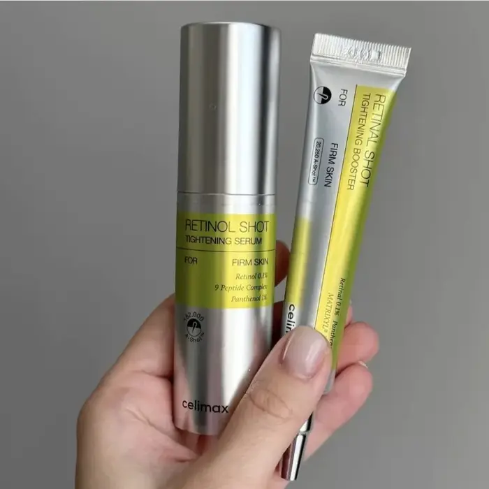 Celimax Retinol Shot Sérum Booster Raffermissant au Rétinal et Panthénol Crème Originale Anti-rides Anti-âge Pores VITA-A Set