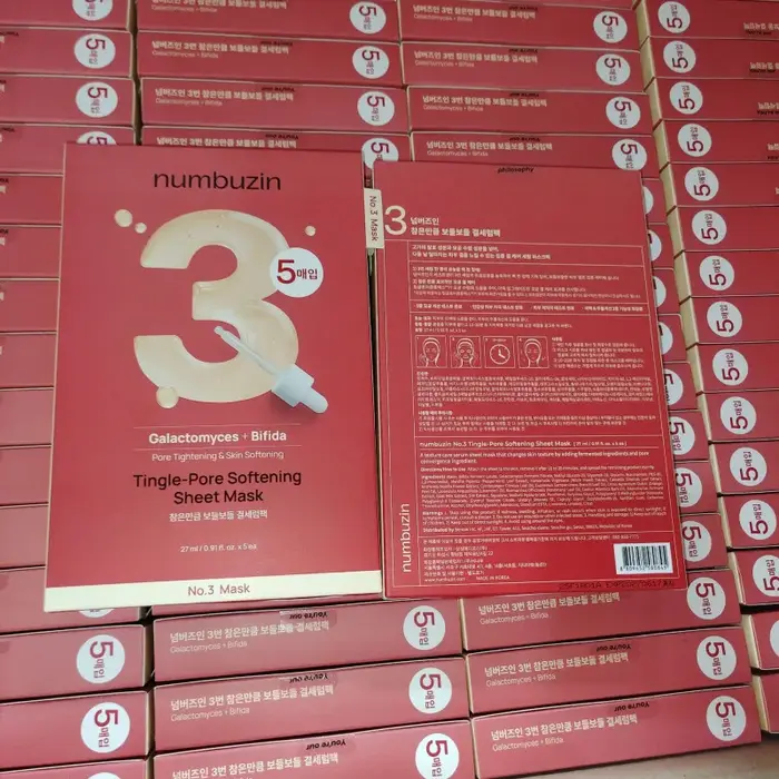 Masque facial série Numbuzin - 5 pièces - Nettoie en profondeur les points noirs et l'excès de sébum