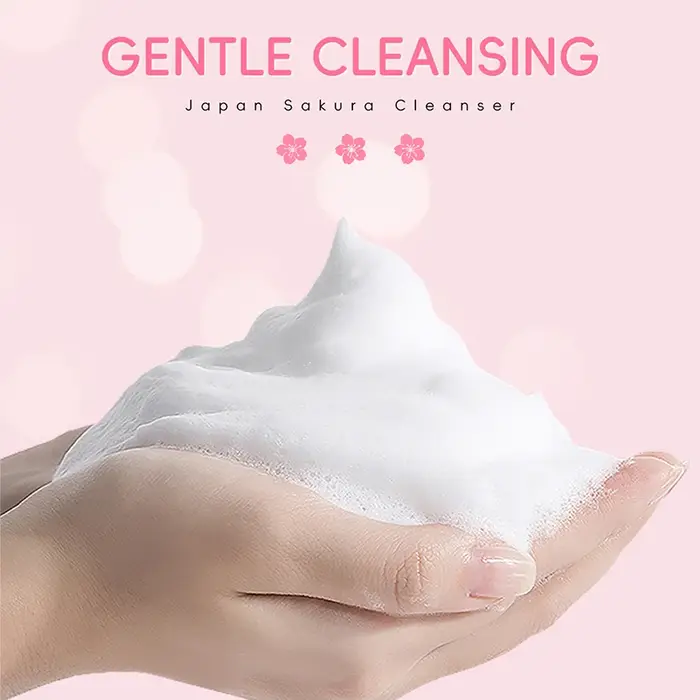 LAIKOU japon Sakura nettoyant doux nettoyage en profondeur contrôle de l'huile hydratant rétrécit les Pores visage