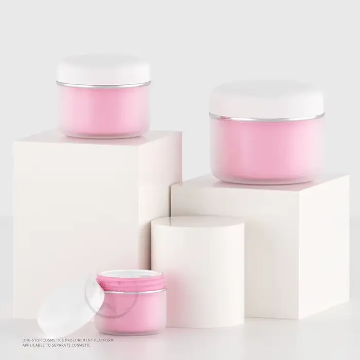 Pots cosmétiques en plastique vides à double paroi