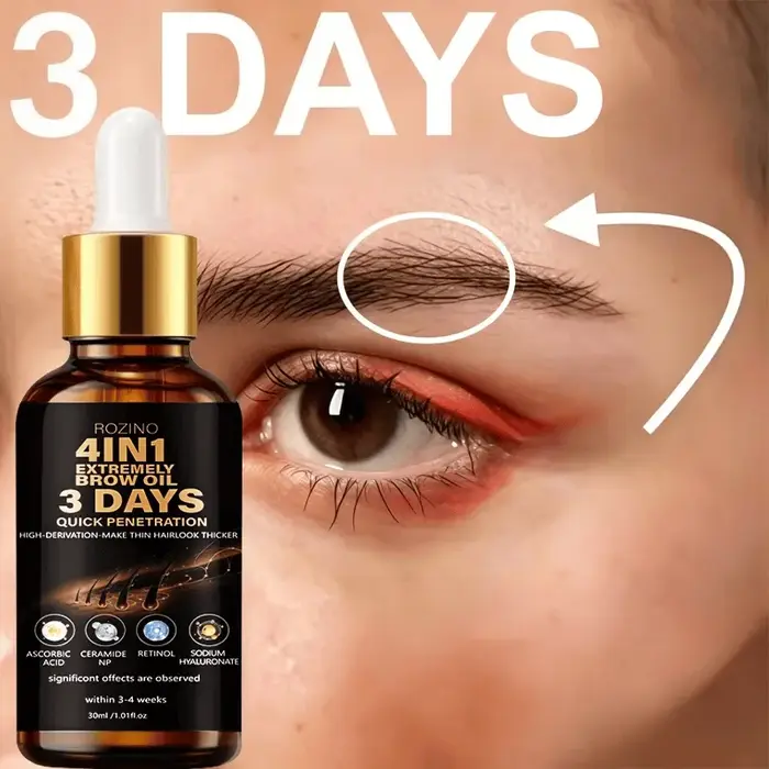 Sérum hydratant extrême quatre-en-un pour sourcils et cils, 30 ml, nourrit instantanément les sourcils et les cils, les rend plus longs et plus recourbés, améliore considérablement l'épaisseur et la c