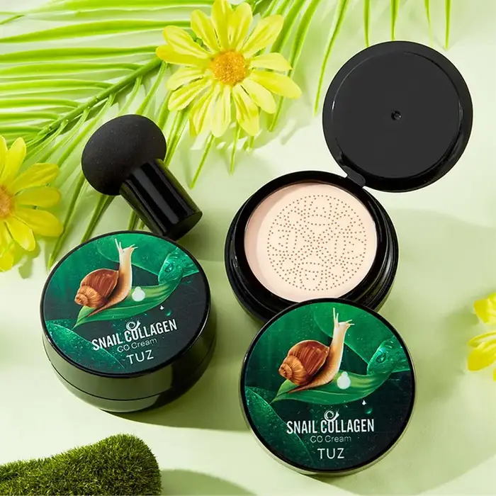 Coussin d'air tête de champignon CC crème fond de teint hydratant correcteur blanchissant contrôle du sébum Base pour le visage maquillage cosmétiques