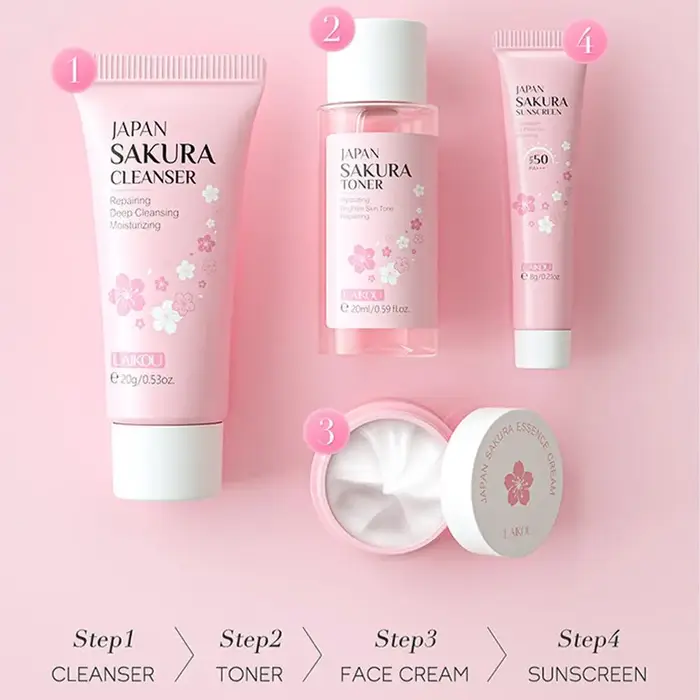 Sakura – ensembles et Kits de soins de la peau