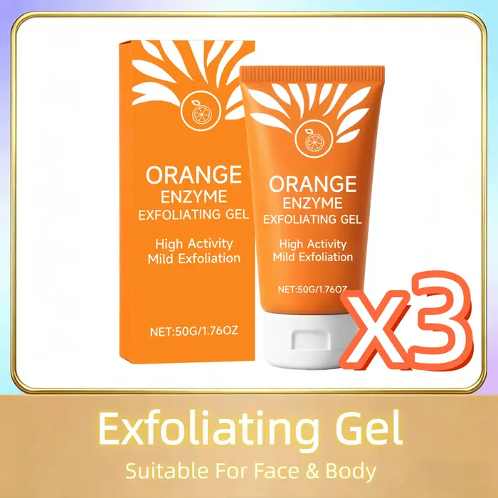 Gel exfoliant orange pour le visage et le corps