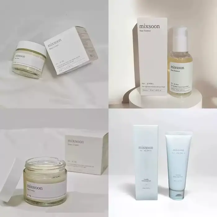 Ensemble de soins de la peau coréen Mixsoon Bean : crème hydratante