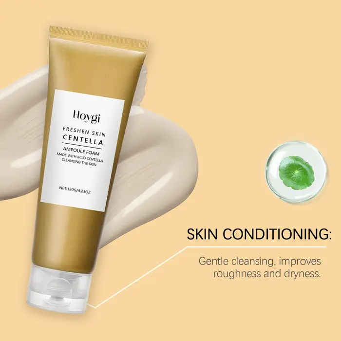 Centella mousse nettoyante en profondeur nettoyant pour le visage faible PH apaisant hydratant exfoliant dissolvant de