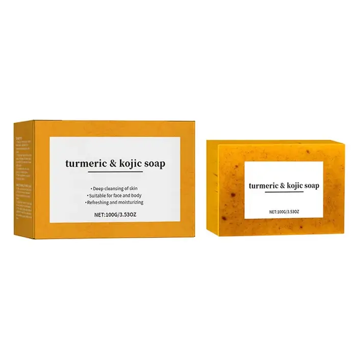 Savon Purifiant Citron Curcuma 1/2/3/4/5/10 Pièces – Barre Nettoyante Éclaircissante Douce et Profon