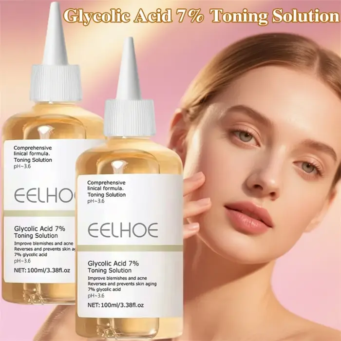 Acide glycolique 7% Solution tonifiante dissolvant d'acné soins de la peau raffermissant hydrater