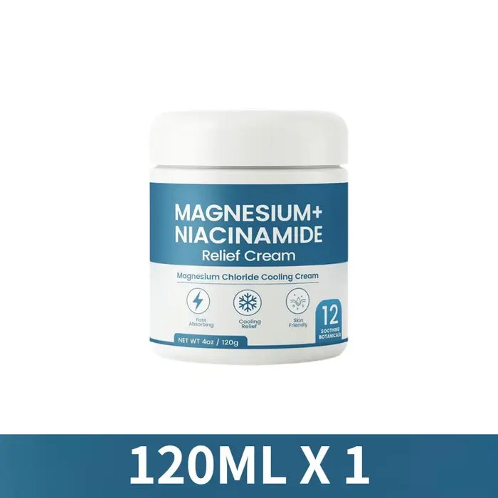 Crème au magnésium pour soulager les nerfs avec niacinamide, hydratante, réparatrice de la barrière 