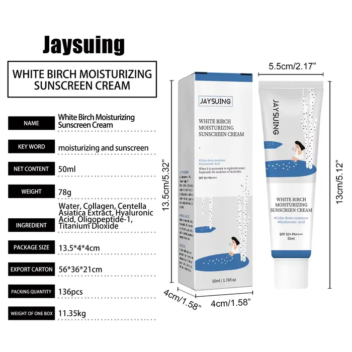 Crème solaire anti-brillance SPF50 PA+++ pour peaux grasses