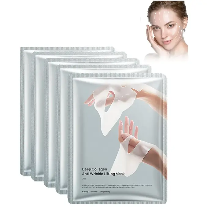 Masque liftant anti-rides au collagène profond Masque facial au collagène pendant la nuit, masque au