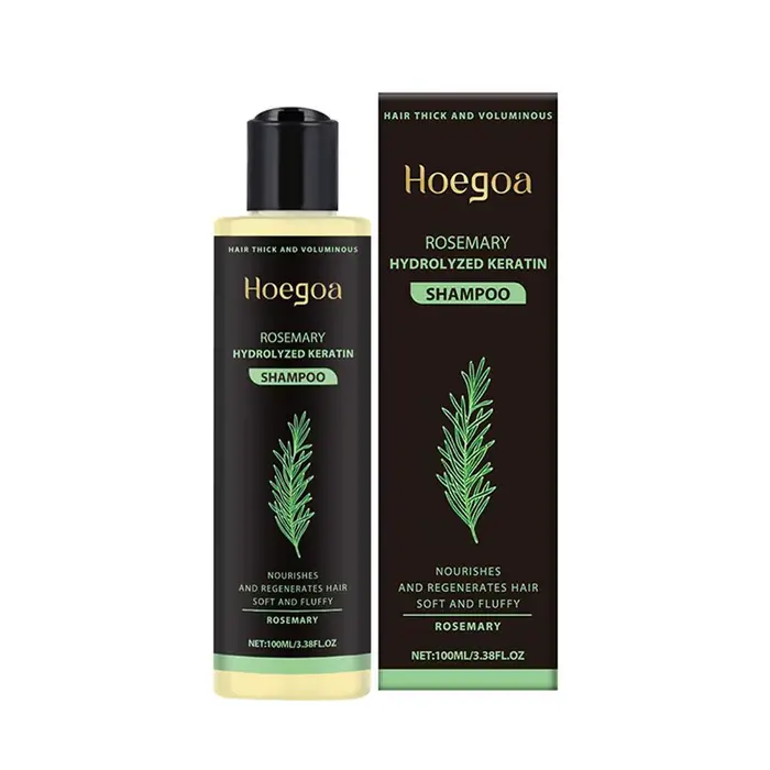 Huile/Shampooing Capillaire à la Kératine et au Romarin, Répare en Profondeur les Pointes Fourchues,