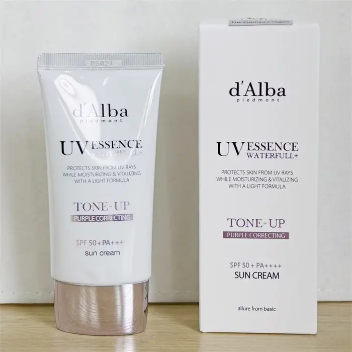 Crème solaire coréenne D'alba UV Essence Whitening White Truffle SPF50+ hydratante, légère, rafraîchissante et douce pour le soin de la peau