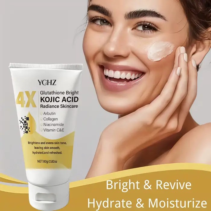 Crème pour le visage à l'acide kojique, unifie le teint, élimine les taches brunes et la terneur de la peau - Non grasse, convient aux hommes et aux femmes - Crème éclaircissante et hydratante, pour u