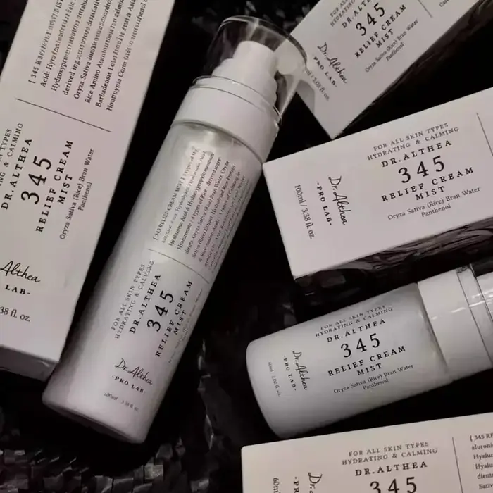 Crème en Brume Coréenne 345 Effet Apaisant, Sérum Léger Facilement Absorbable, Éclaircissant, Resserre les Pores, Hydratant Pré-Maquillage pour un Visage Éclatant