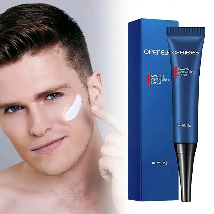 Crème hydratante pour les yeux pour hommes, gel pour les yeux frais, hyaluronate, cernes, poches, ri