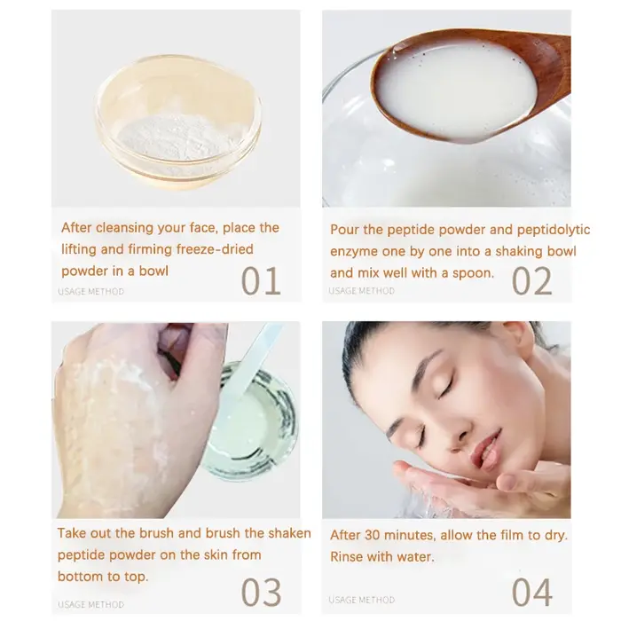Masque facial coréen à l'acide hyaluronique et au collagène