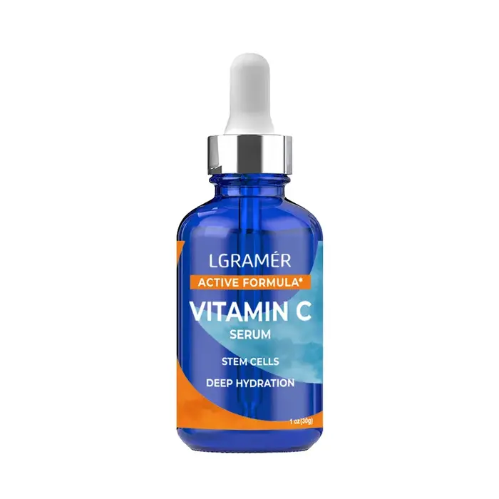 Sérum à la vitamine C, formule active, cellules souches, essence faciale, hydratation, antioxydant,