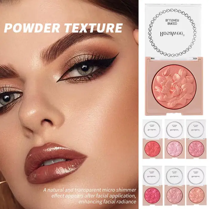Fard à joues Rose de Style européen et américain avec paillettes fines scintillantes