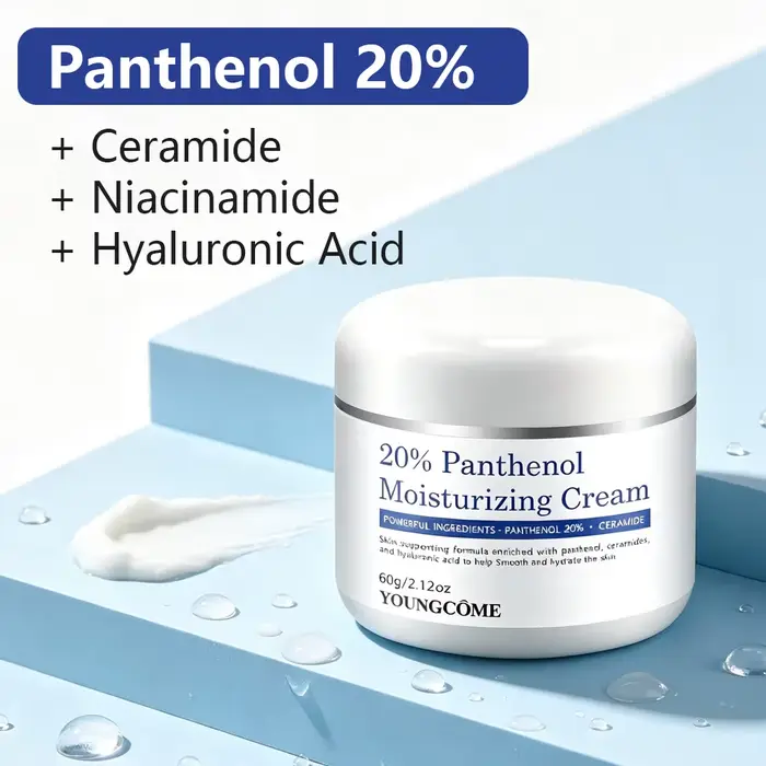 Crème hydratante | Crème hydratante quotidienne pour le visage à 20% de panthénol et de céramide avec acide hyaluronique, hydratation longue durée pour Dr.