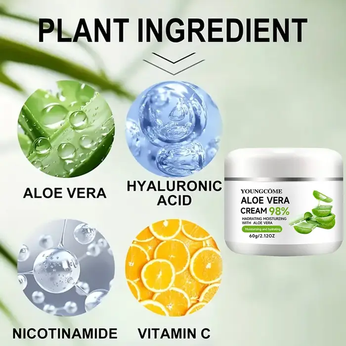 98% Aloe Vera crème pour le visage hydratant