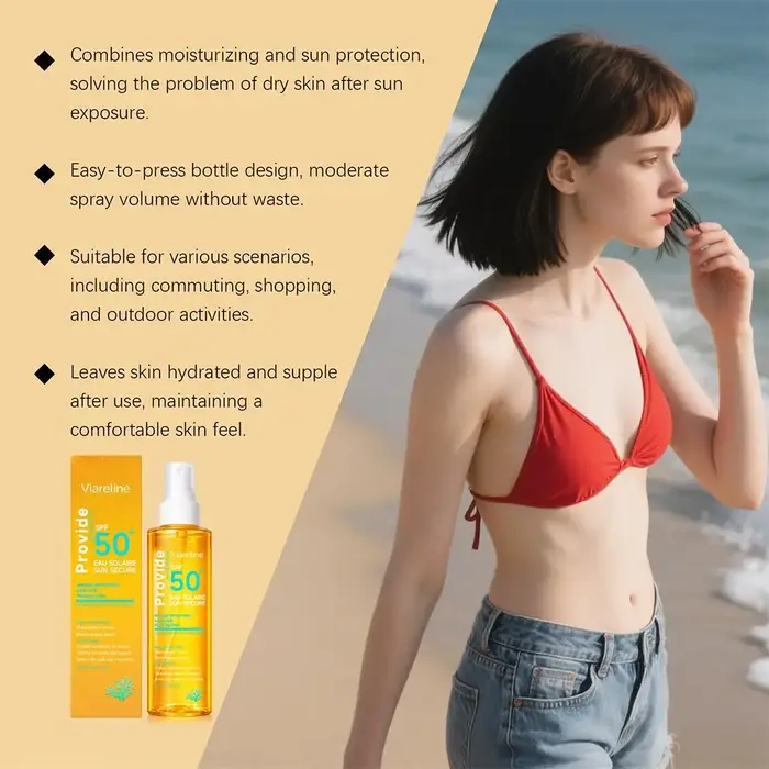 Spray solaire SPF50+ 100 ml respectueux des récifs coralliens - Brume légère et invisible