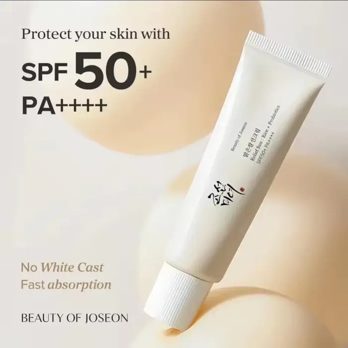 Crème solaire coréenne Beauty of Joseon SPF50+ à base de probiotiques de riz