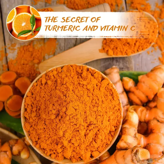 Masque facial à l'argile de curcuma et à la vitamine C, nettoyage en profondeur, améliore les taches brunes, hydrate la peau, raffermit la peau, unifie le teint