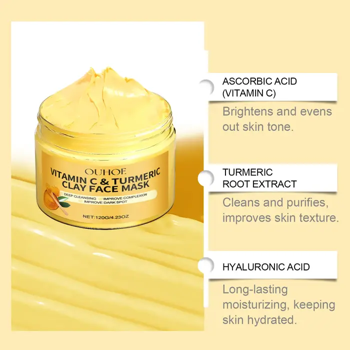 Masque en argile à la vitamineC au curcuma