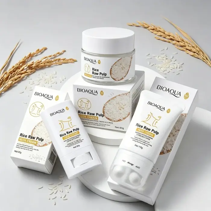 Crème hydratante pour le cou au peptide de riz, raffermissante, réduit les rides du cou, niacinamide, hydrate, nourrit, crème de massage, soin quotidien portable