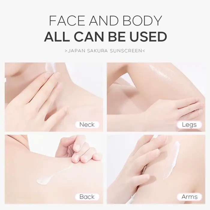 Crème solaire éclaircissante LAIKOU Japan Sakura SPF 50+ pour le visage et le corps