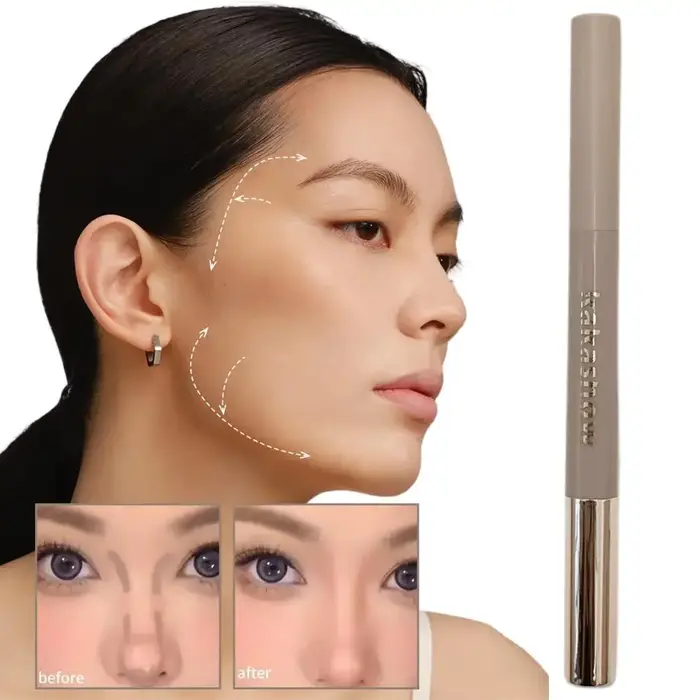 Nouveau Crayon Contour Nez 2026 avec Pinceau Estompeur – Effet Naturel 3D et Illuminateur – Stick