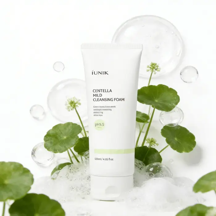 Ensemble de soins pour la peau coréen IUNIK bêta-glucane Centella Asiatica nettoyant pour le visage et Gel hydratant crème pour les yeux à la Propolis pour réduire les ridules