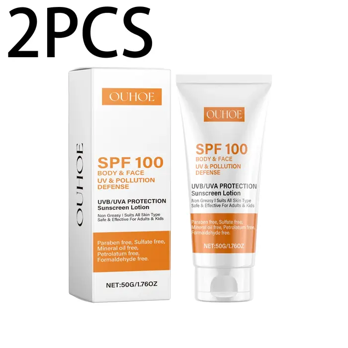 Crème solaire visage et corps non grasse SPF 100+