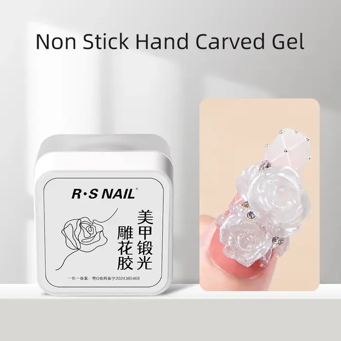 RSNAIL 5g solide sculpté Gel vernis à ongles antiadhésif main moulage Gel tremper UV/LED Nail Art clair blanc 3D Scuptin